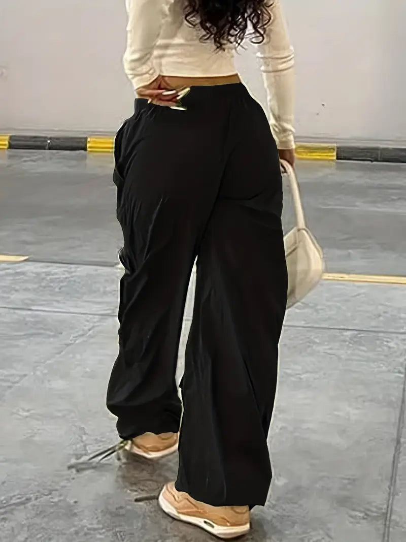 Esther - Pantaloni cargo con tasche multiple e cerniera