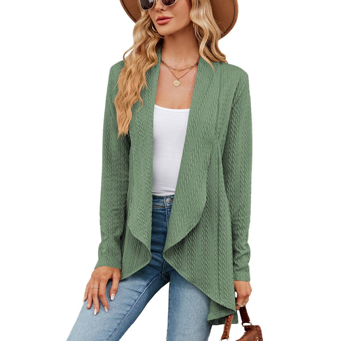 Nerina - Cardigan Aperto in Maglia dallo Stile Morbido