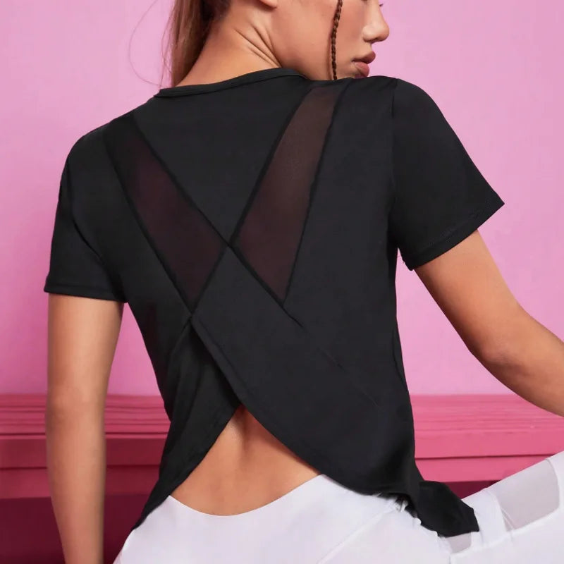 Alice - Top fitness a maniche corte