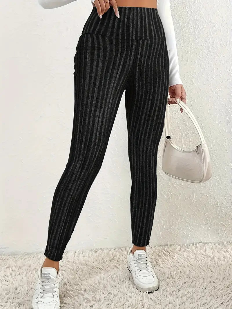 Celia - Eleganti leggings a vita alta foderati in pile per donna