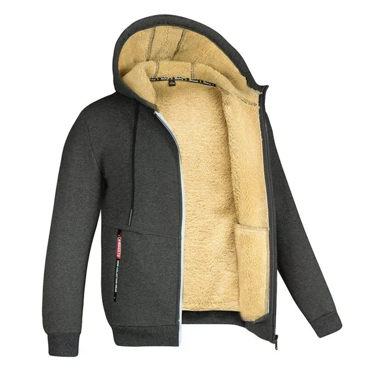 TOMMY - Felpa in pile con cappuccio e zip