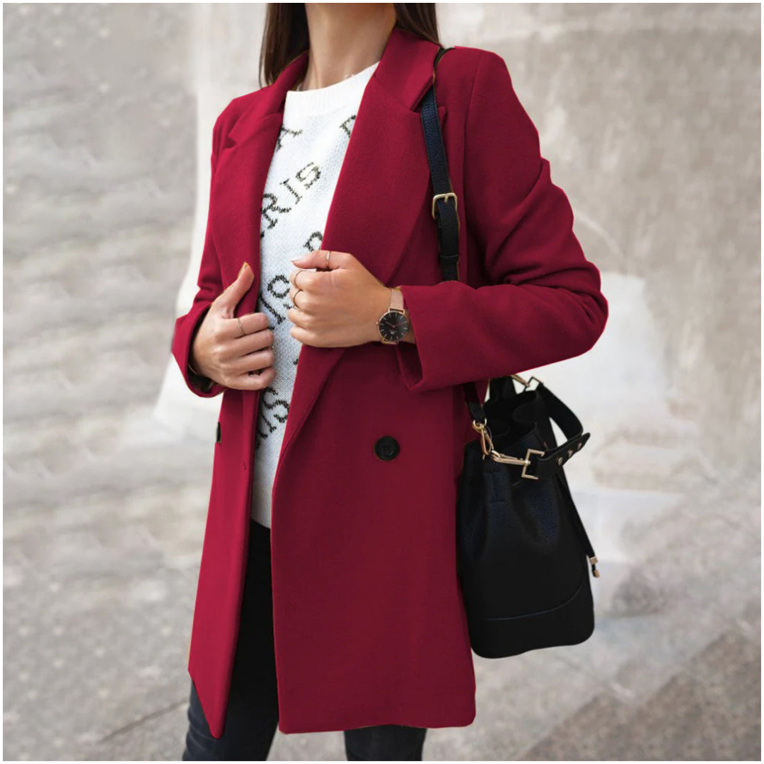 Hailie - Elegante e caldo trench lungo con bottoni