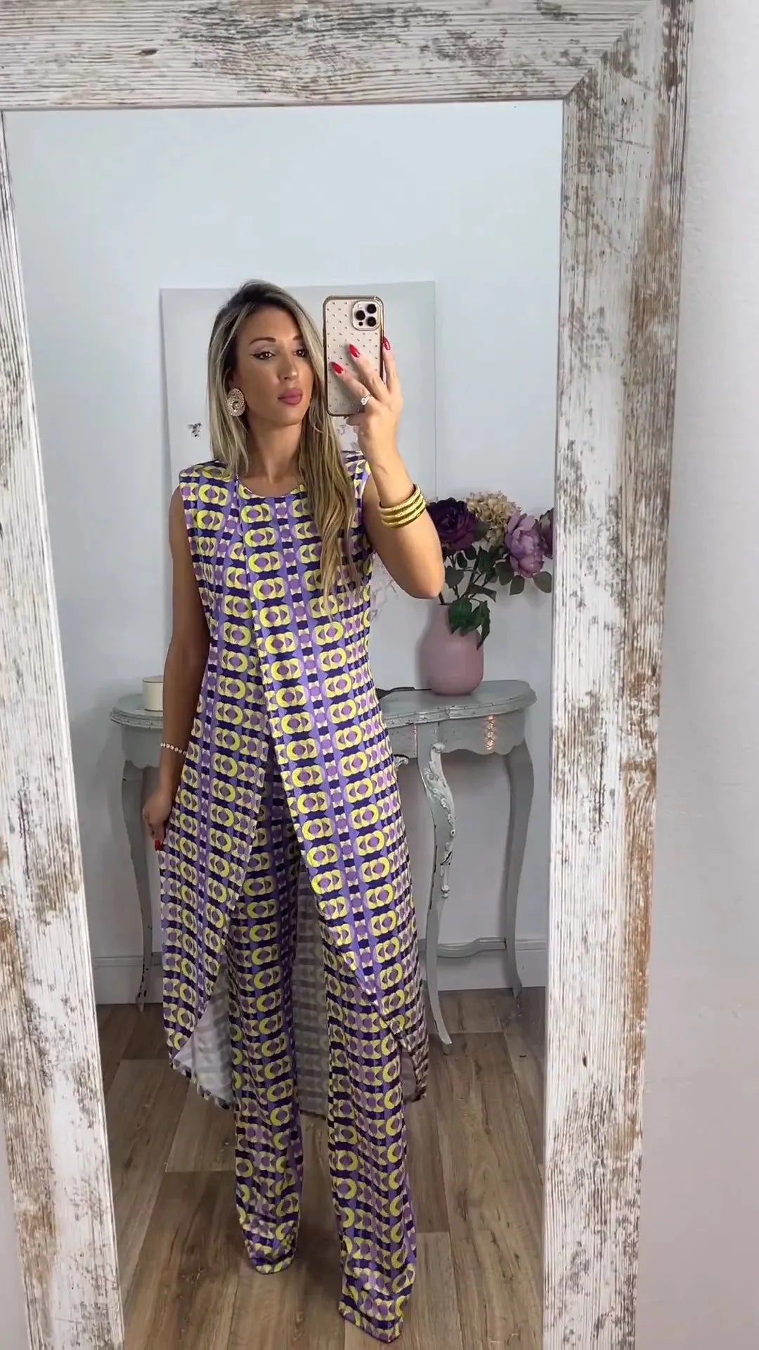 Gemma - Tuta Comoda Da Donna Con Stampa Astratta Di Nuovo Arrivo