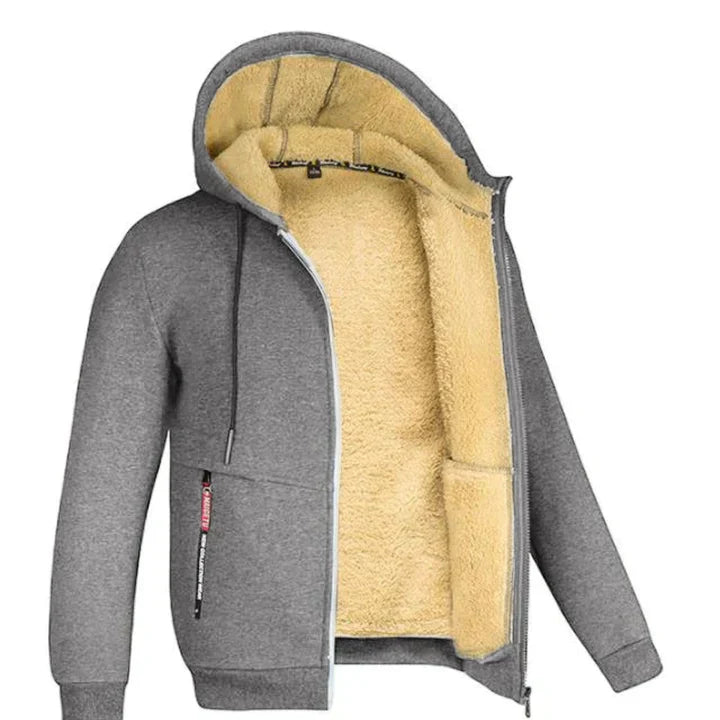 TOMMY - Felpa in pile con cappuccio e zip