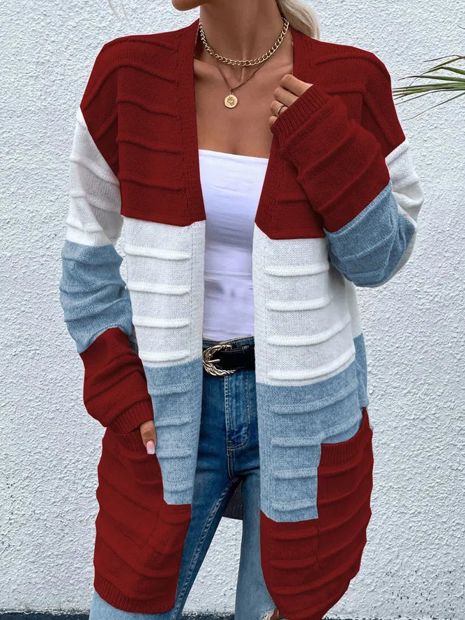 Dariela - Elegante cardigan a righe colorate