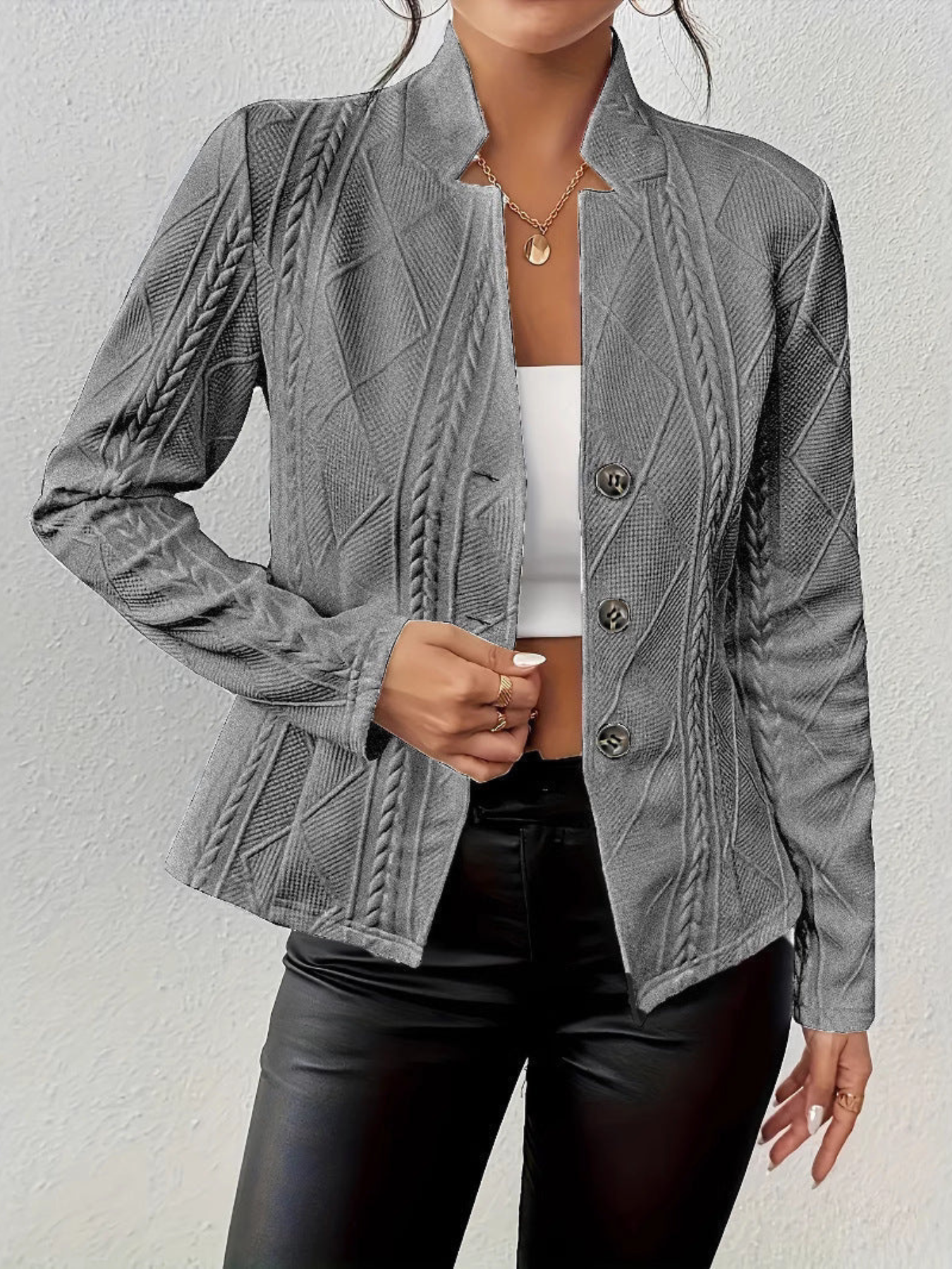 Angelique - Giacca in maglia con bottoni