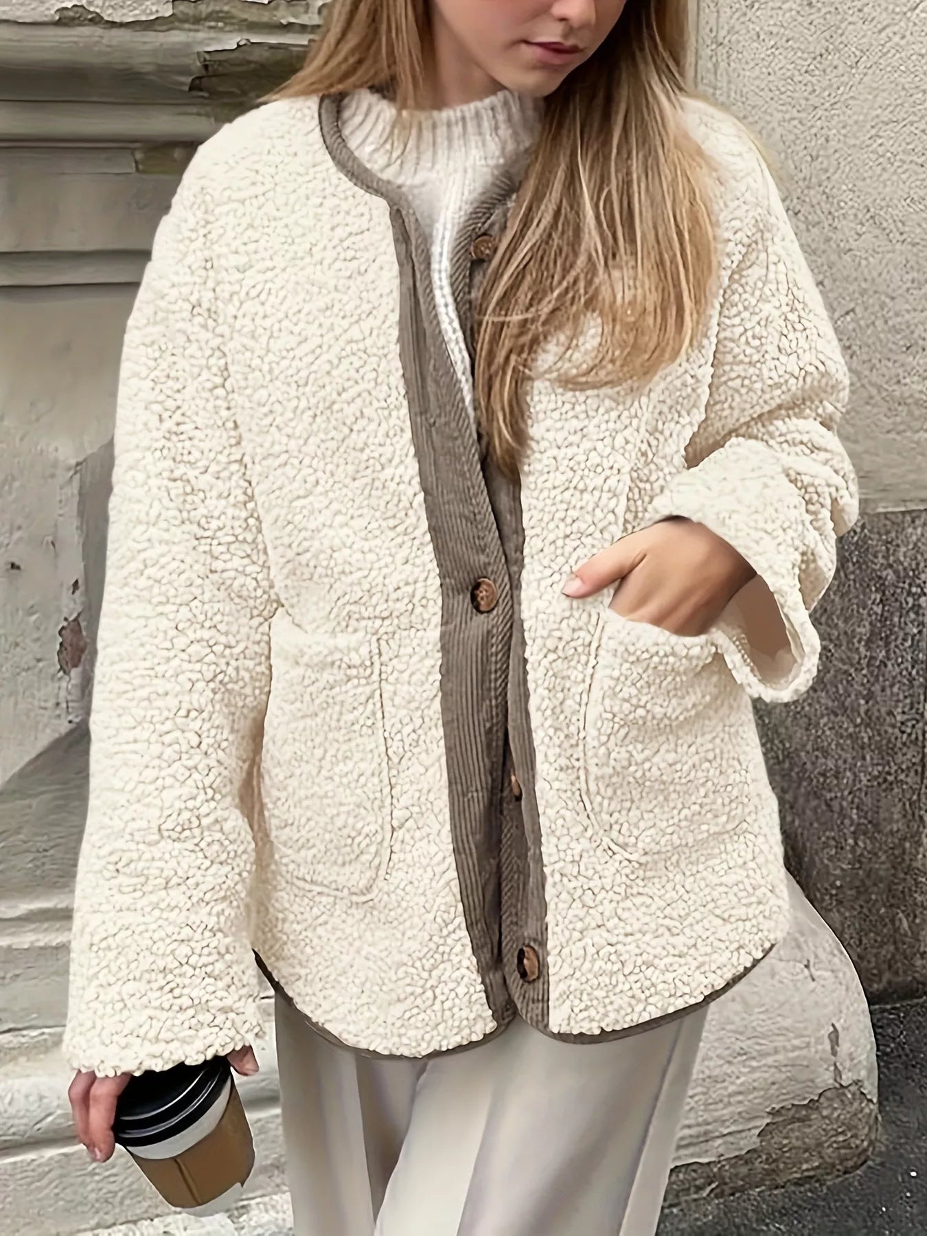Rhiana - Elegante cardigan morbido e caldo in pile