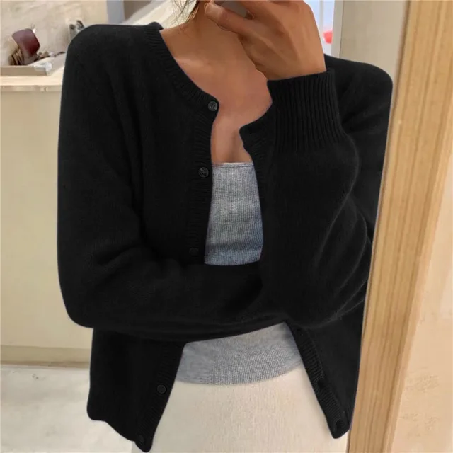 Hailee - Cardigan chic in maglia con bottoni