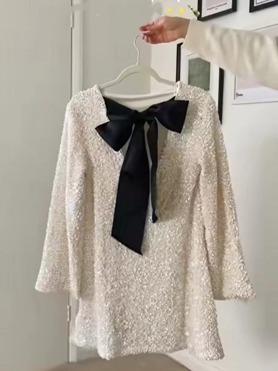 Jackeline - Abito con Paillettes Annodate