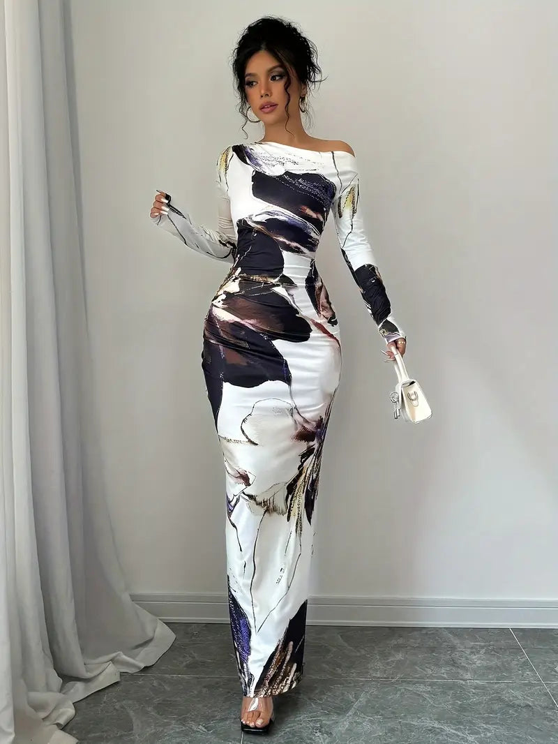 Emma - Elegante abito aderente alla figura con maniche lunghe