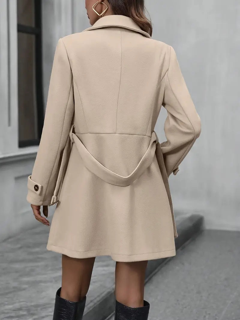 Louisa - Elegante trench doppiopetto con cintura