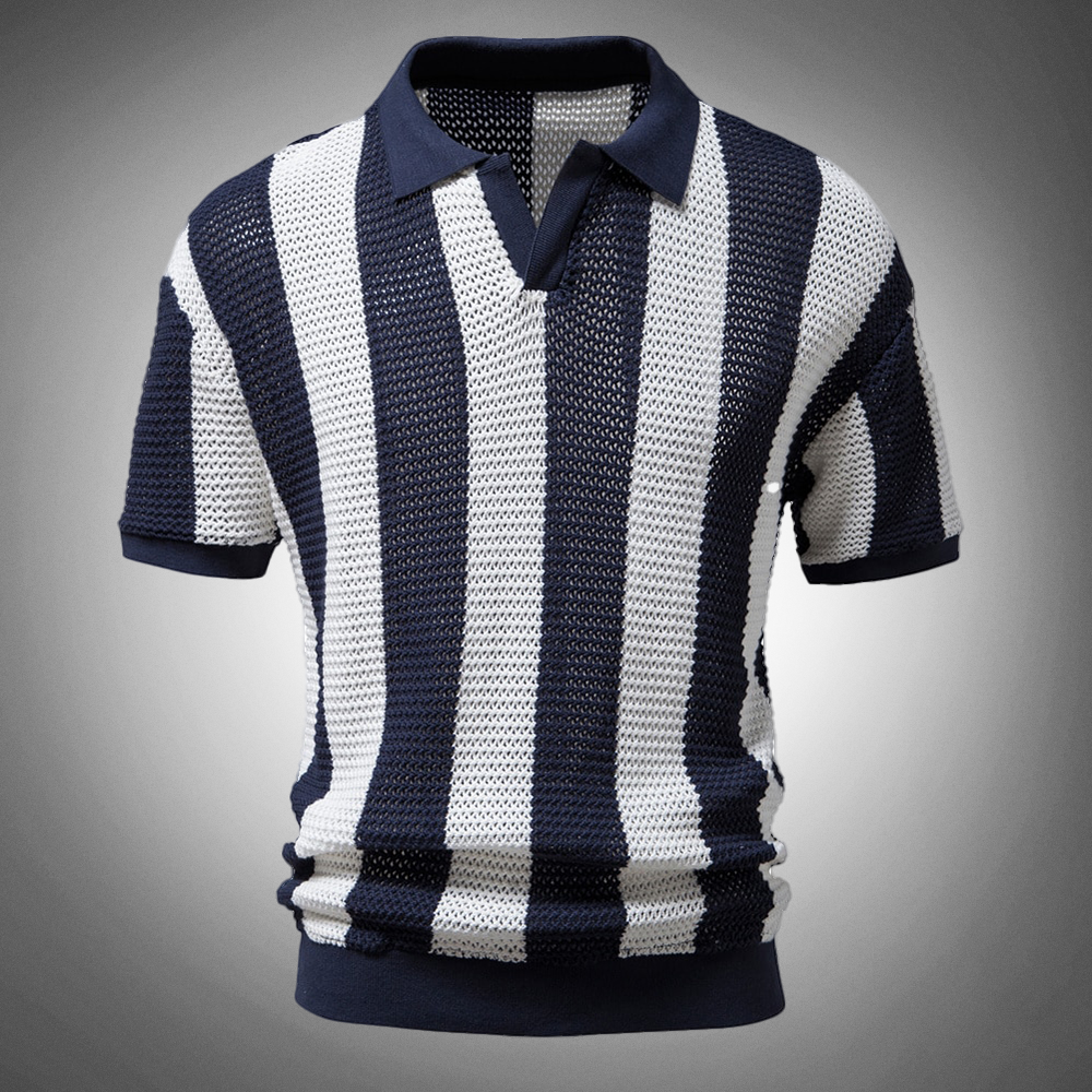 Joel - Polo traspirante a righe dal look casual