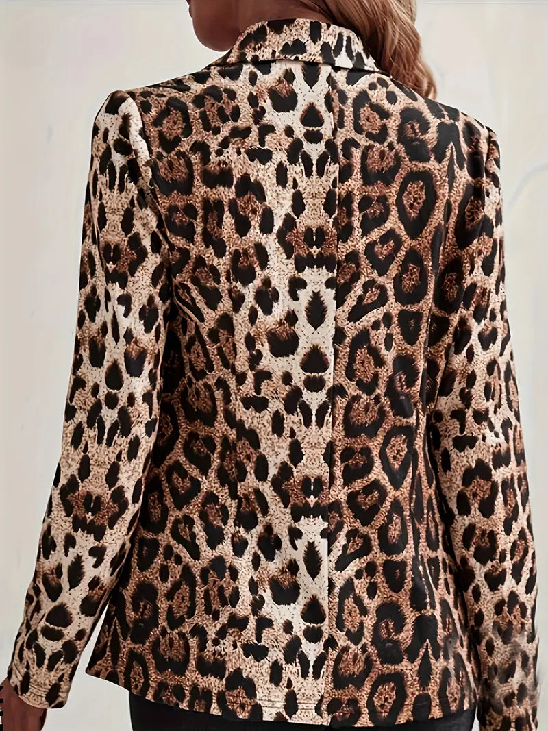 Evie - Blazer leopardato aperto sul davanti