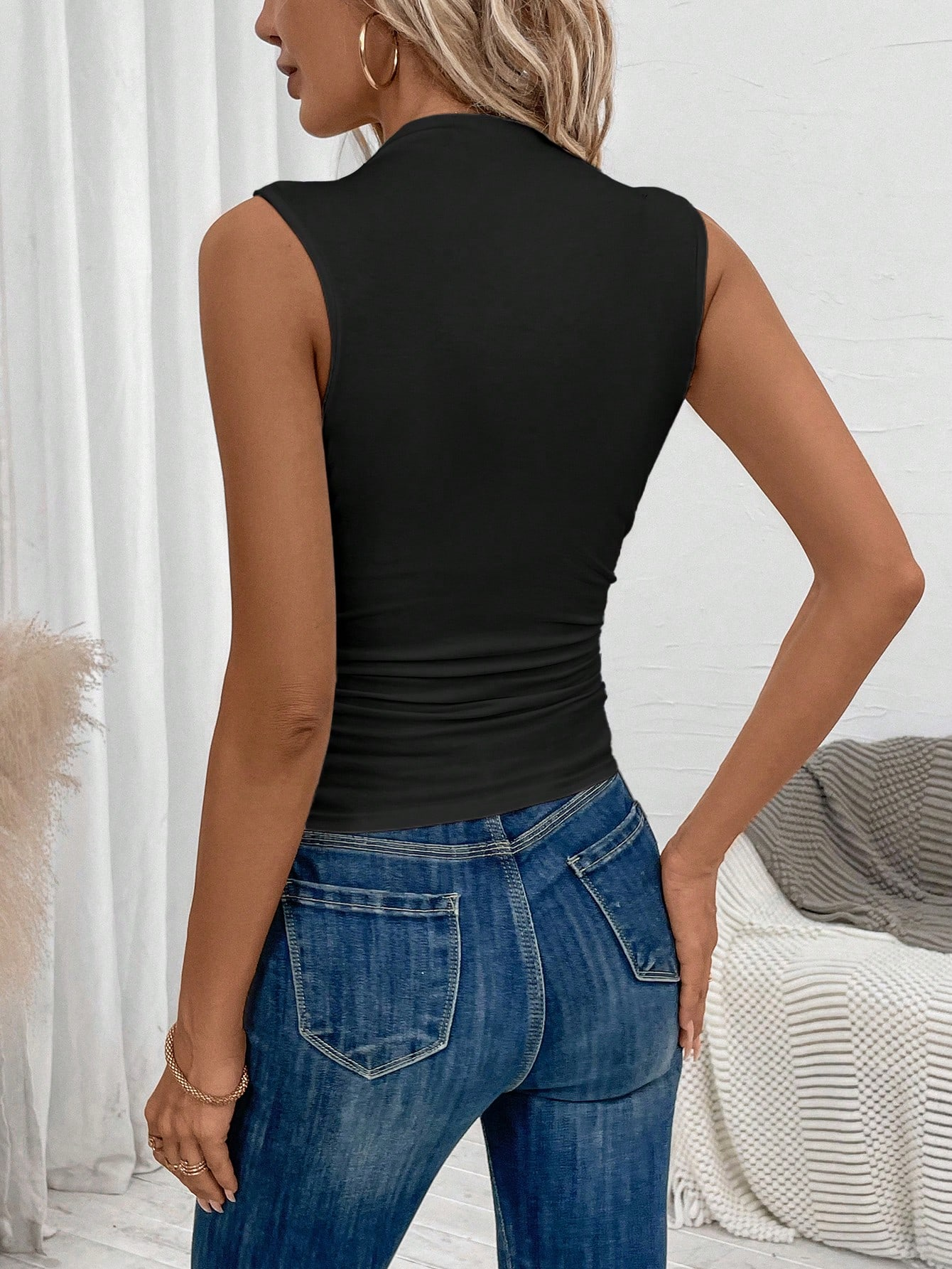 Sunniva - Top con collo medio-alto