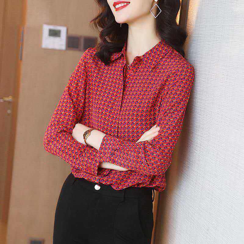 Olivia - Top a maniche lunghe stampato