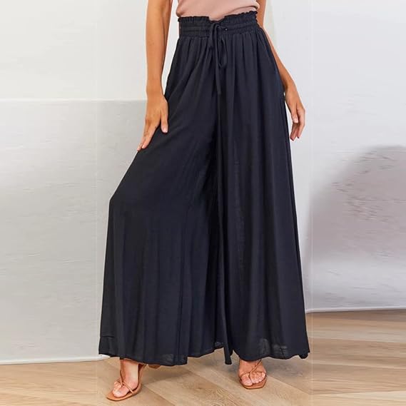 Lucretia - Pantaloni da donna con coulisse ed elastico in vita