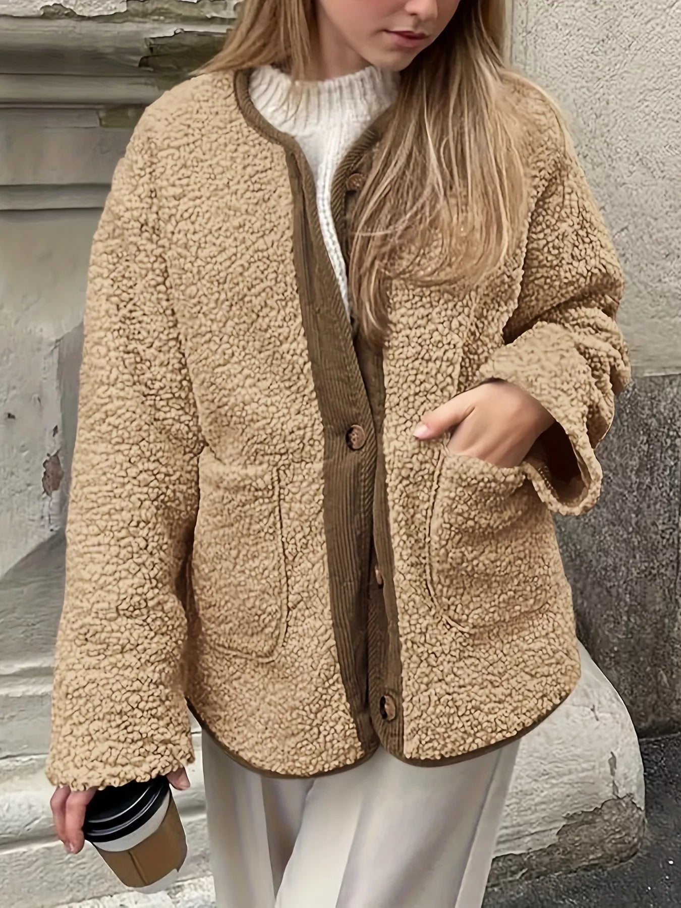 Rhiana - Elegante cardigan morbido e caldo in pile