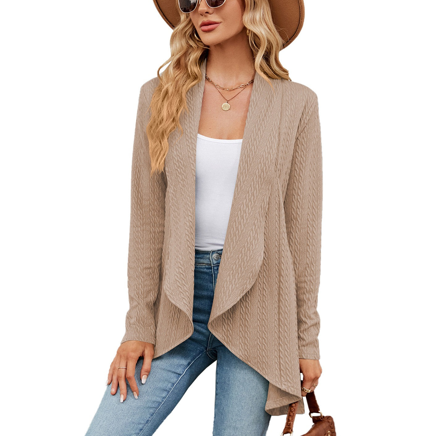Nerina - Cardigan Aperto in Maglia dallo Stile Morbido
