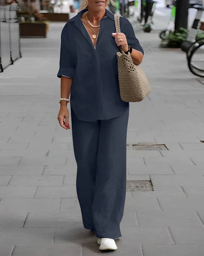Whitney - Completo Informale con Polo e Pantaloni Dritti