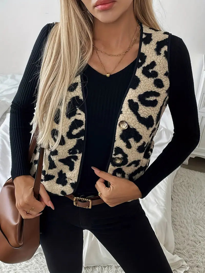 Paola – Elegante gilet in pile senza maniche