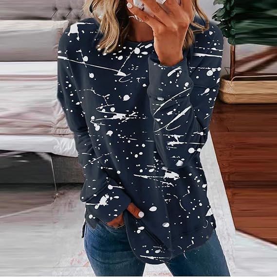 Evie - Camicia sciolta alla moda con motivo batik