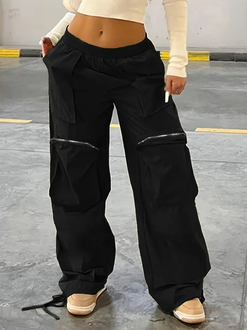 Esther - Pantaloni cargo con tasche multiple e cerniera
