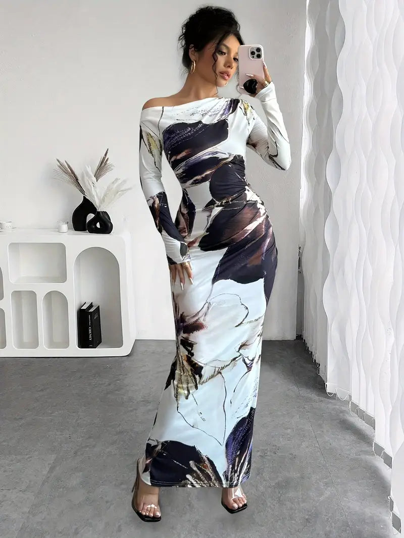 Emma - Elegante abito aderente alla figura con maniche lunghe