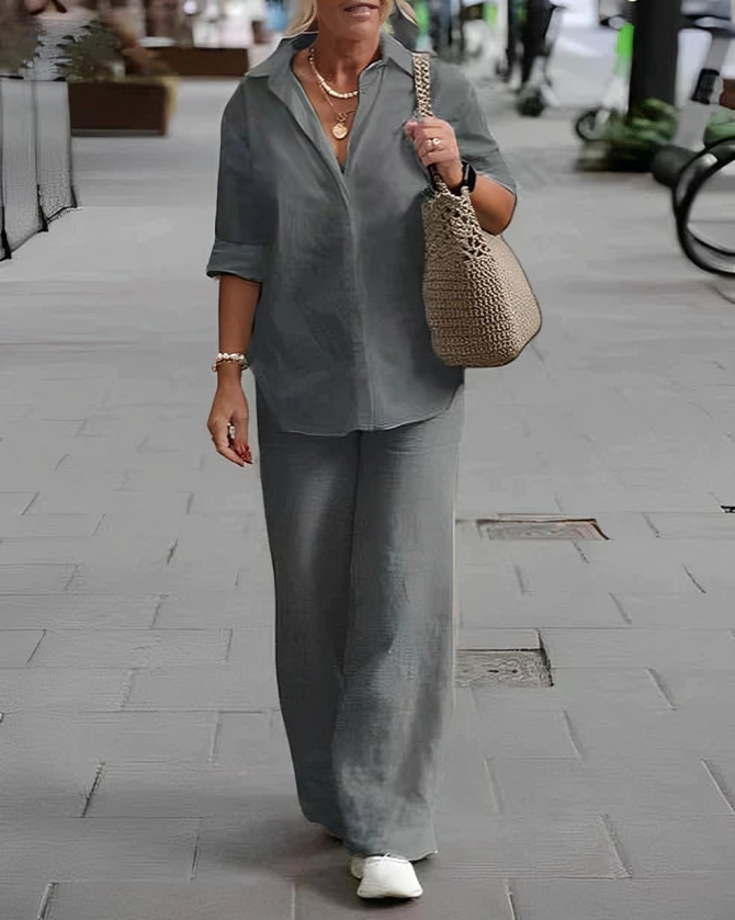 Whitney - Completo Informale con Polo e Pantaloni Dritti
