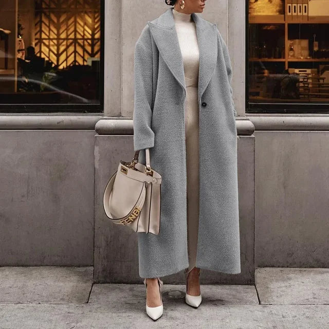 Kaitlin - Elegante trench lungo oversize e versatile