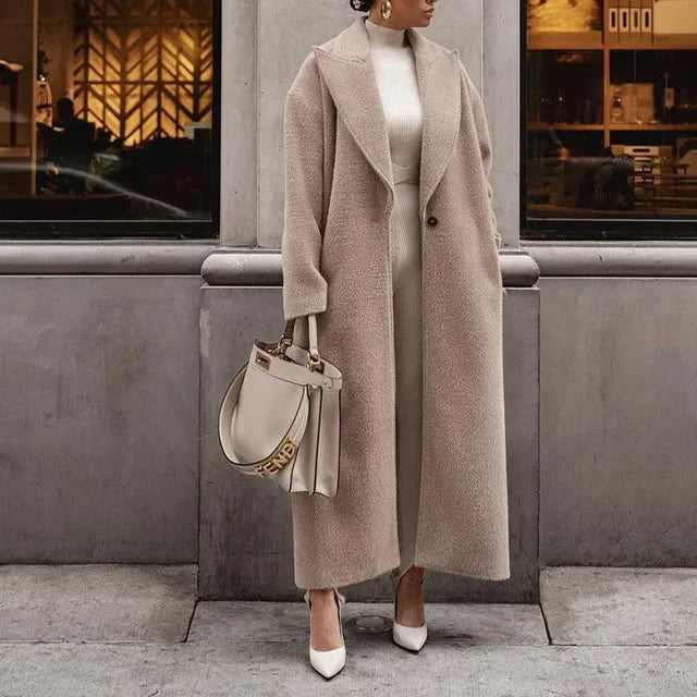 Kaitlin - Elegante trench lungo oversize e versatile