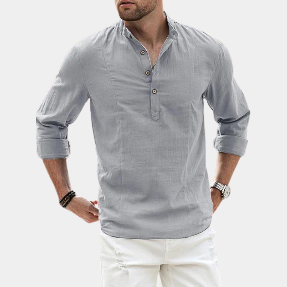 Dylan - Camicia casual con bottoni e maniche lunghe