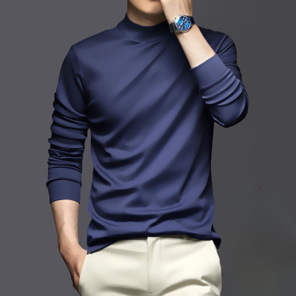 Carter - Maglia casual comoda a maniche lunghe con collo alto