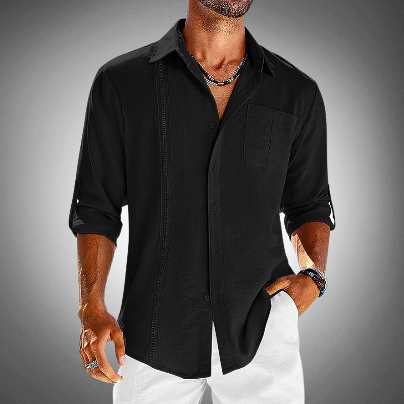 Lyndon – Polo Classico a Maniche Lunghe con Bottoni