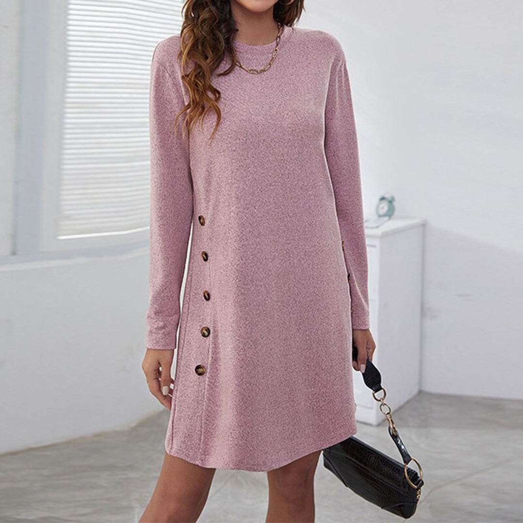 Chantal - Abito mini casual chic a maniche lunghe