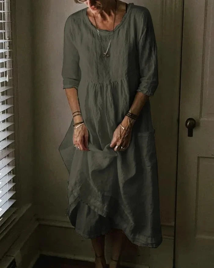 Carmine - Abito oversize da donna in cotone e lino