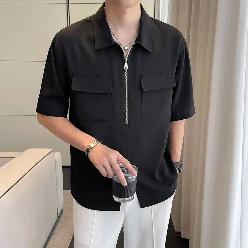 Nico - Polo elegante e ampia con zip a un quarto