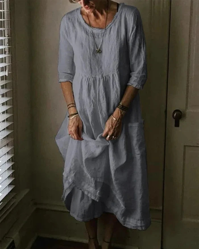 Carmine - Abito oversize da donna in cotone e lino