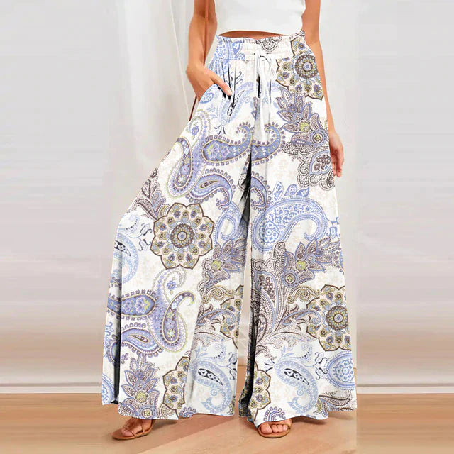 Samantha - Pantaloni larghi con stampa in stile rilassato
