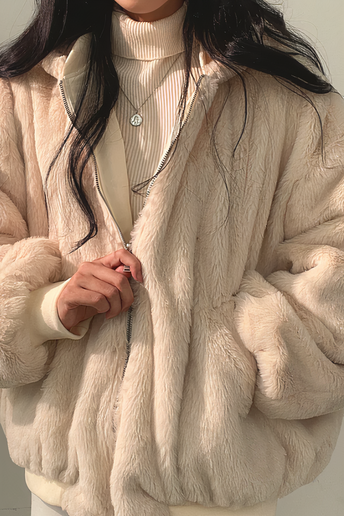 Cappotto invernale con cappuccio in cashmere - Vesper