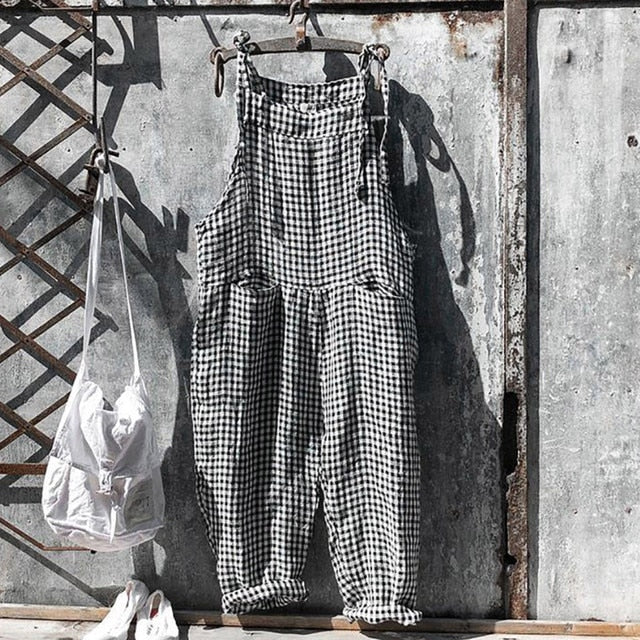 HARPER - Tuta a righe in look vintage