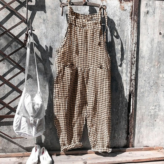 HARPER - Tuta a righe in look vintage
