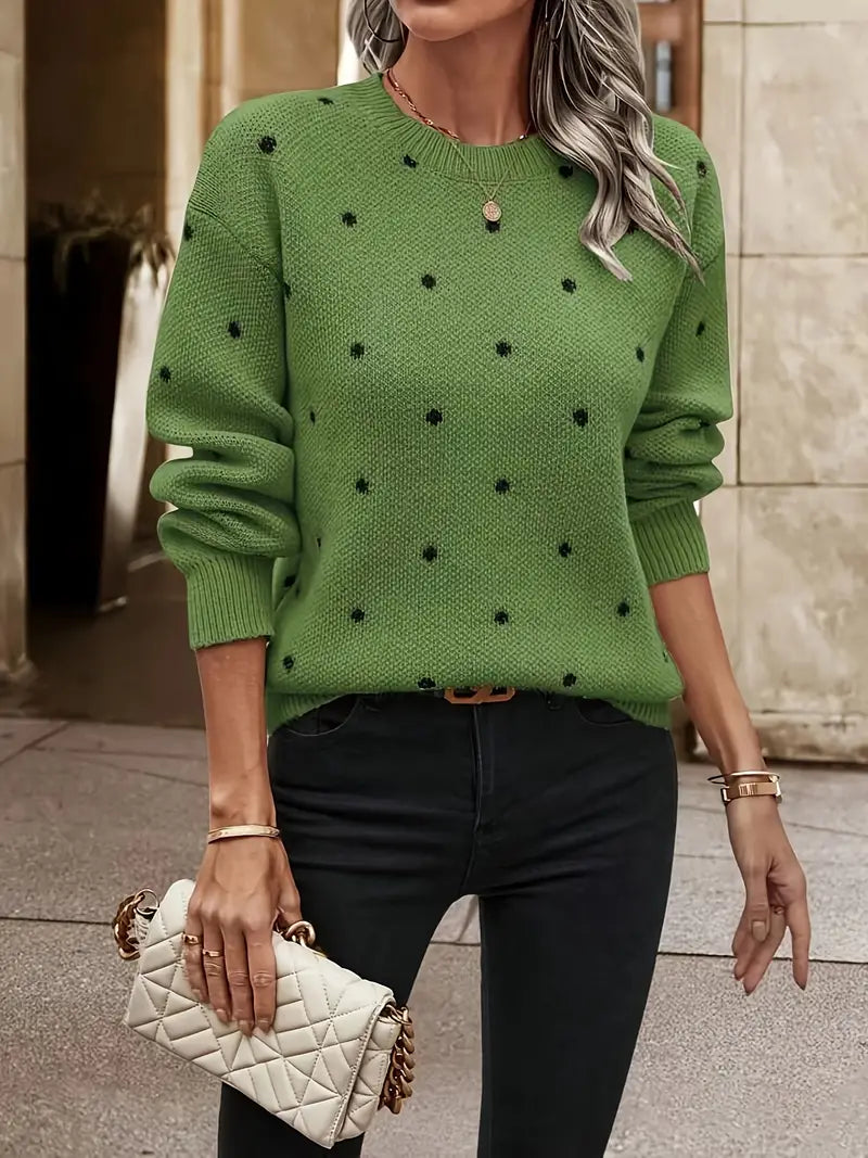 Bernadette - Maglione lavorato a maglia con pois