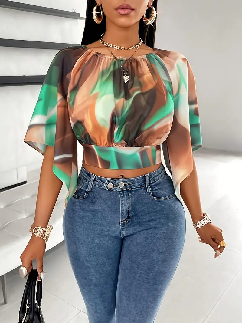 Sophia - Elegante camicetta con motivo batik