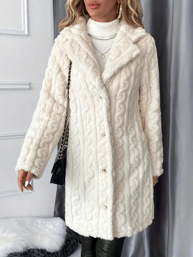 Eloise - Cardigan lungo e morbido in peluche double face