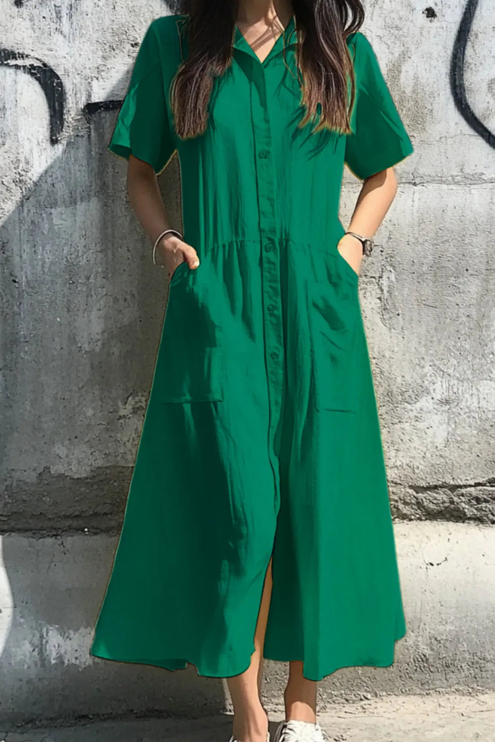 Matilda - Abito casual a maniche corte con bottoni