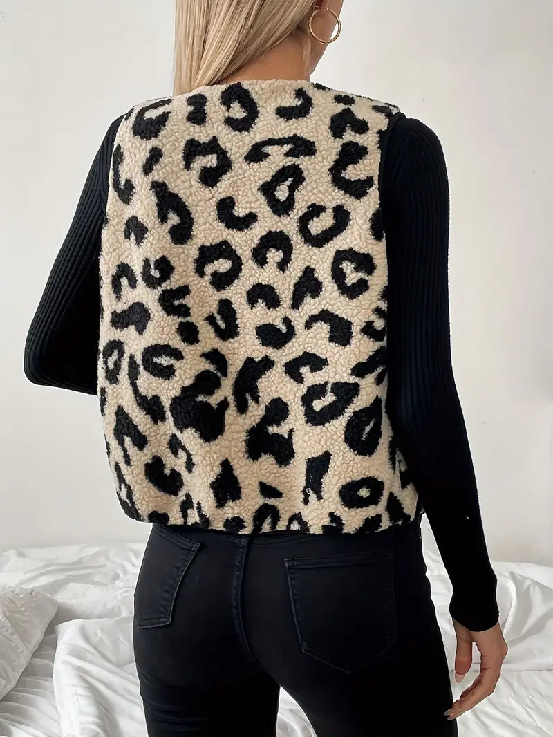 Paola – Elegante gilet in pile senza maniche