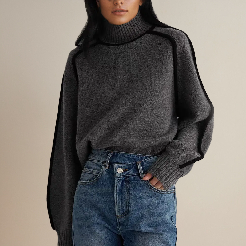 Alea - Maglione oversize a collo alto spesso