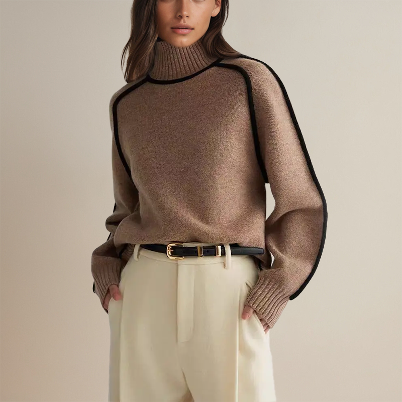 Alea - Maglione oversize a collo alto spesso