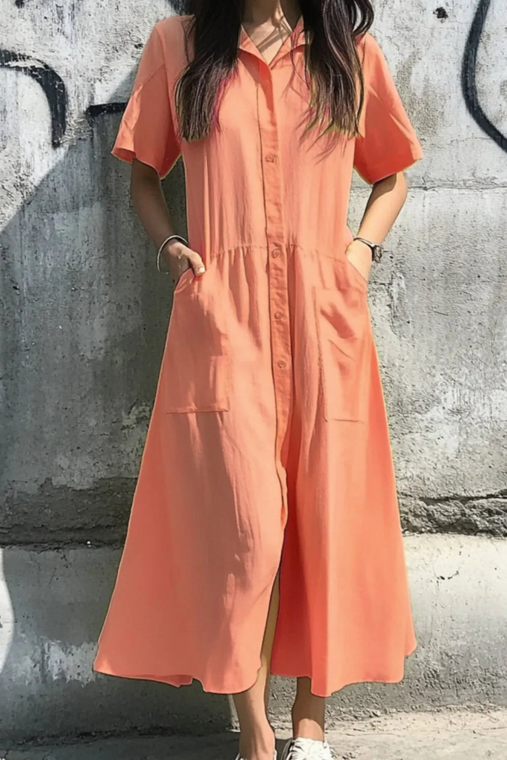Matilda - Abito casual a maniche corte con bottoni