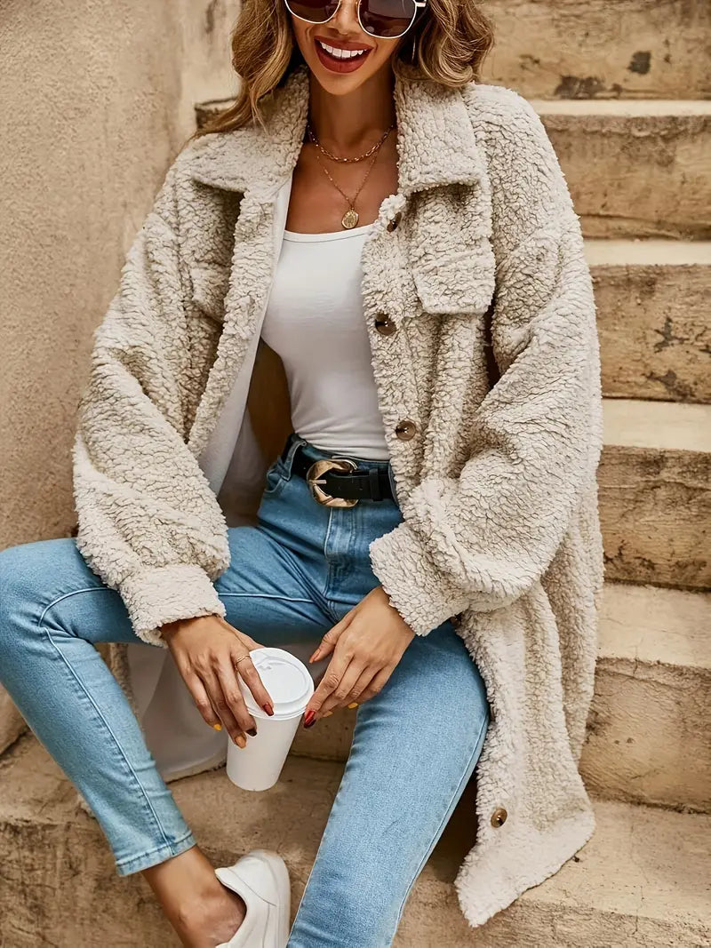 Avis - Cardigan in morbido pile Teddy